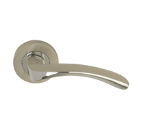 SATIN NICKEL/POLISHED CHROME ARC LEVER HANDLES